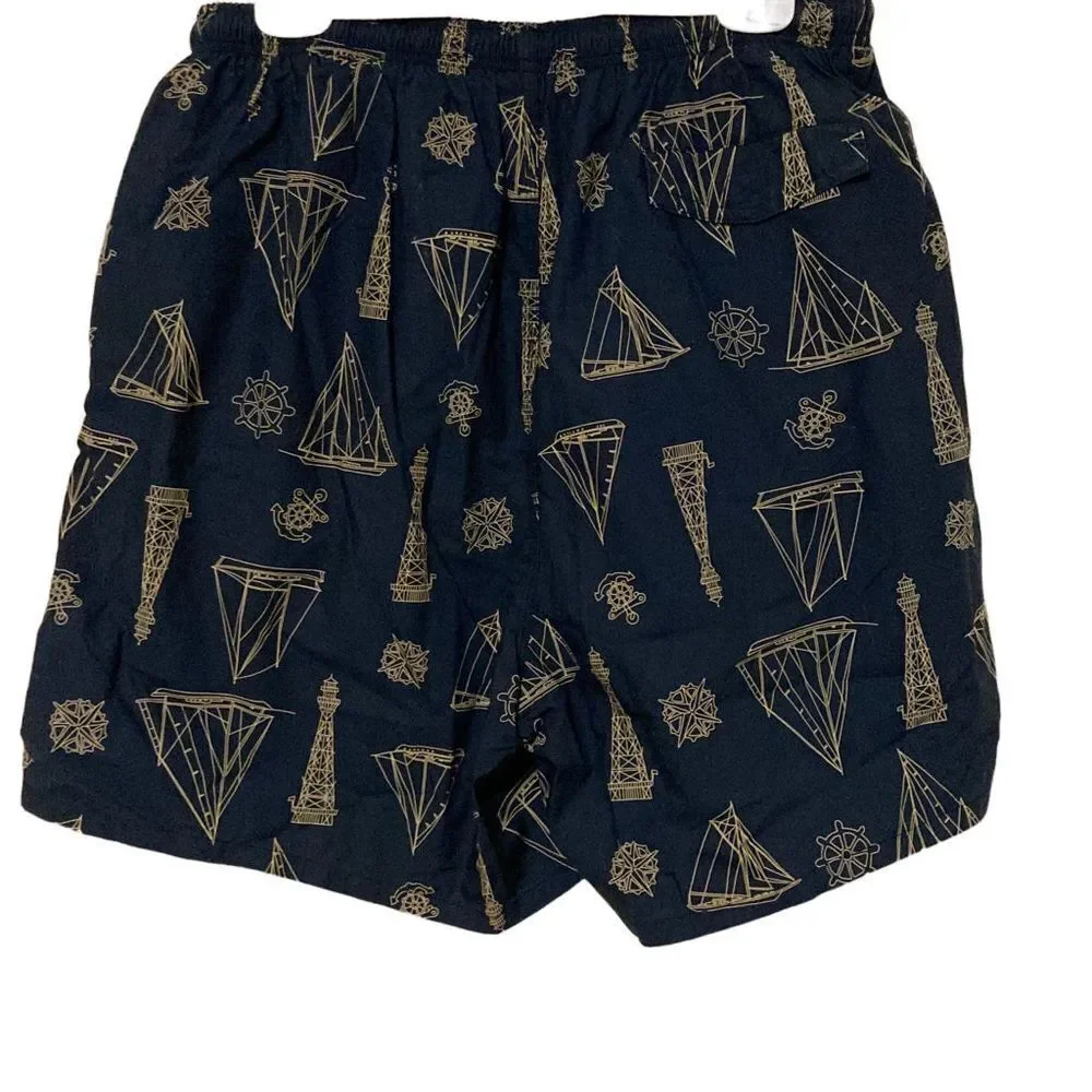Men’s Nautical Swim Trunks sz Large